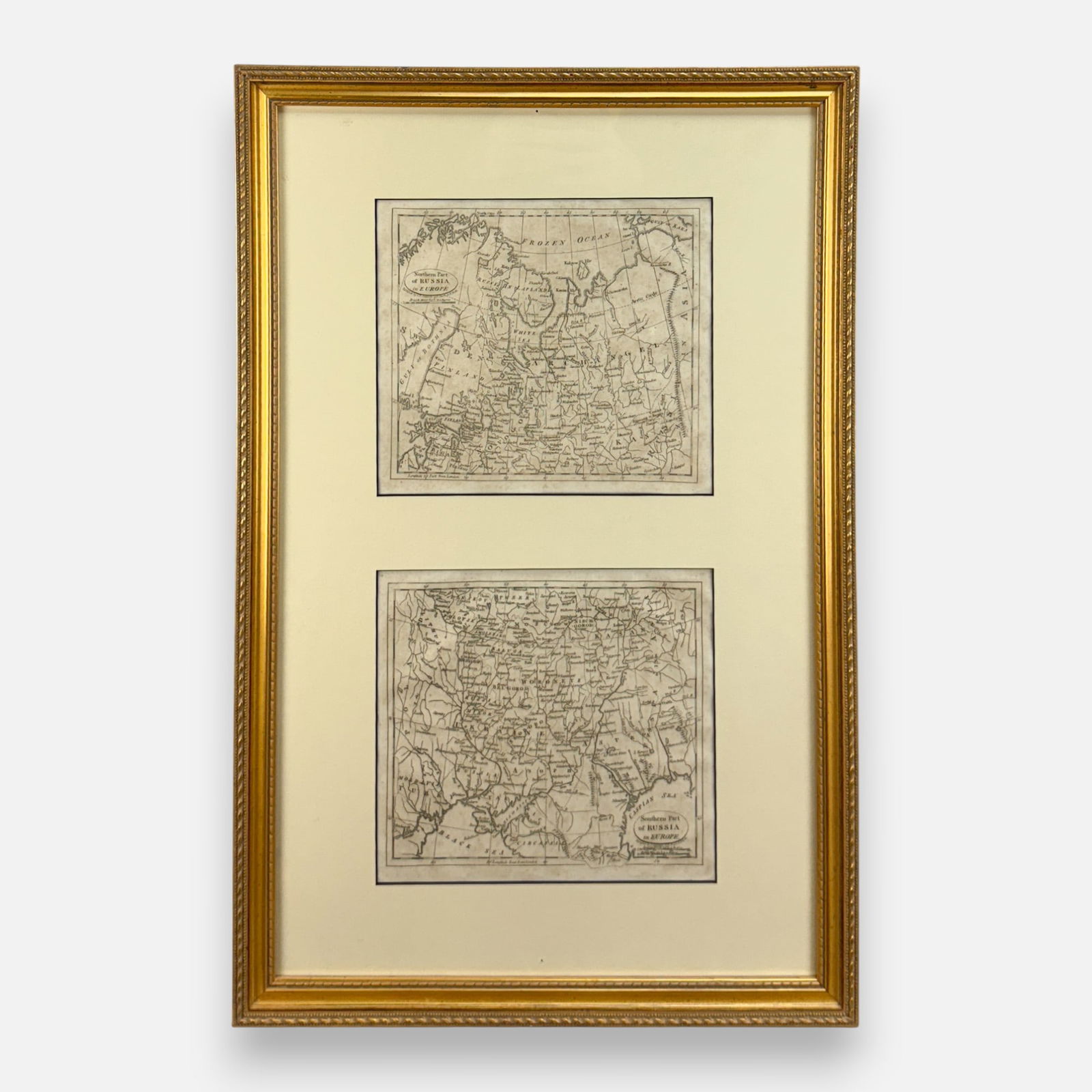 J.V. Seaman Northern & Southern Maps of Russia Antique 19thC Framed Maps (1 of 7)
