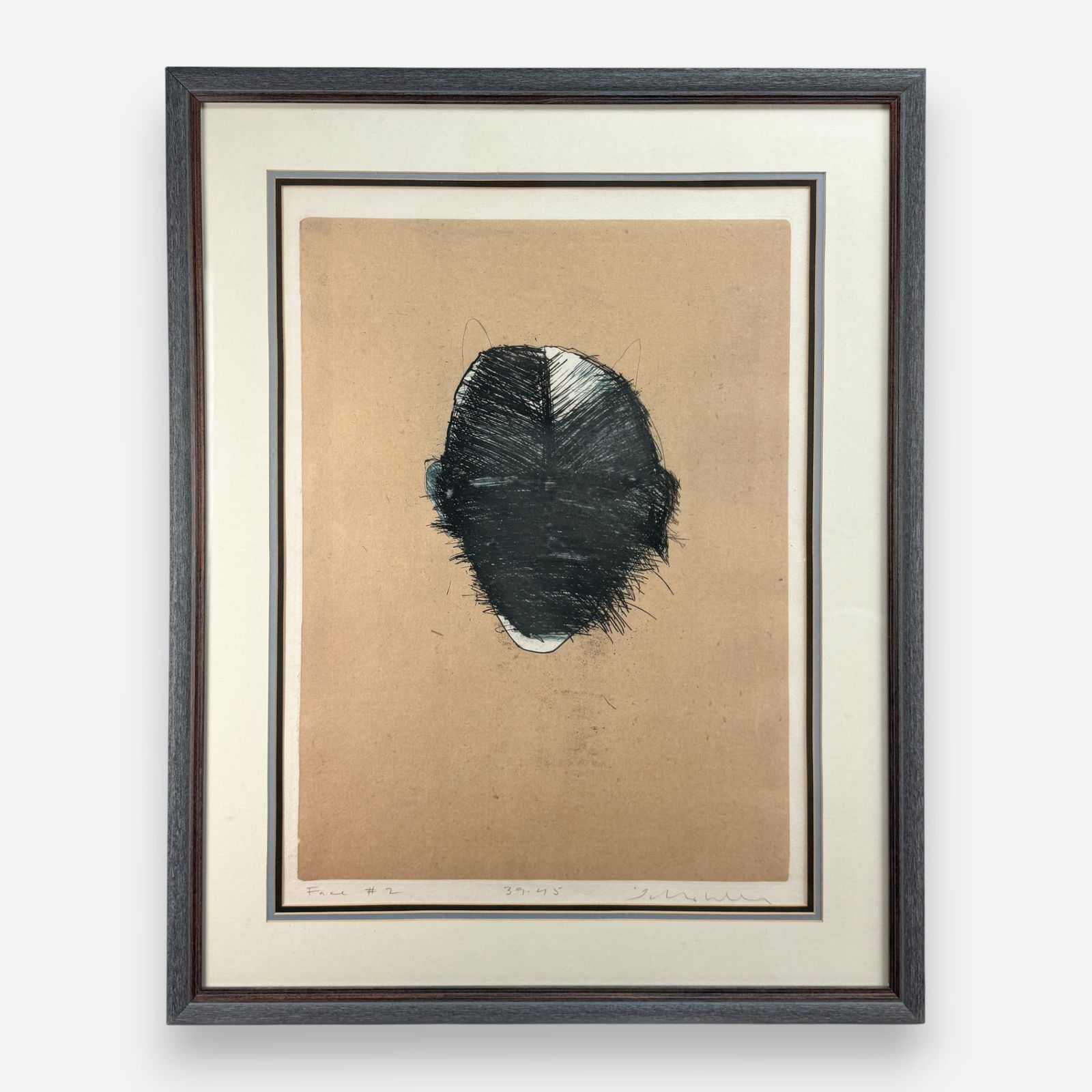 Fritz Scholder "Face #2" Stone Lithograph Framed Print (1 of 8)