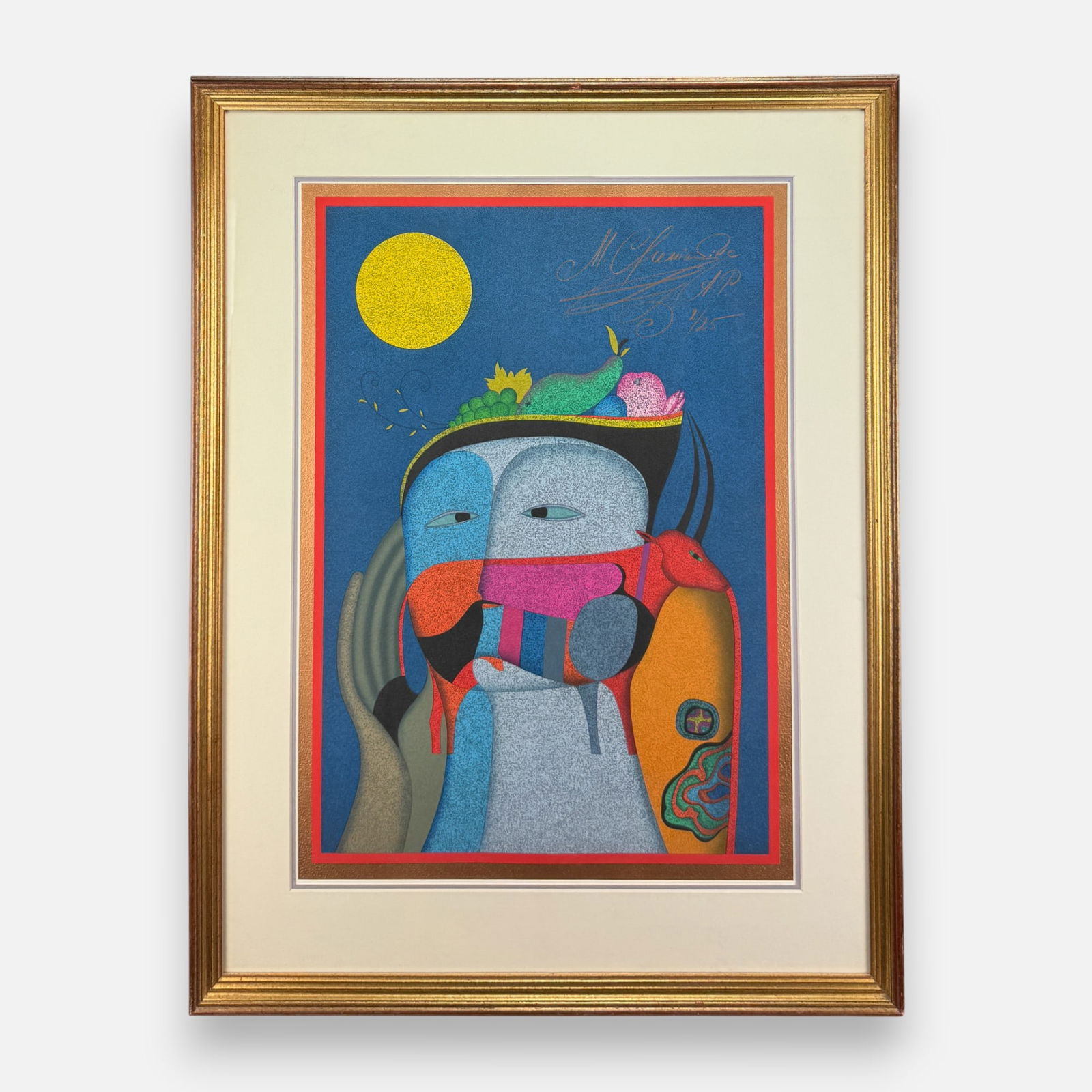 Mihail Chemiakin "Metaphysical Self Portrait" Artist Proof Screenprint Framed Print (1 of 5)