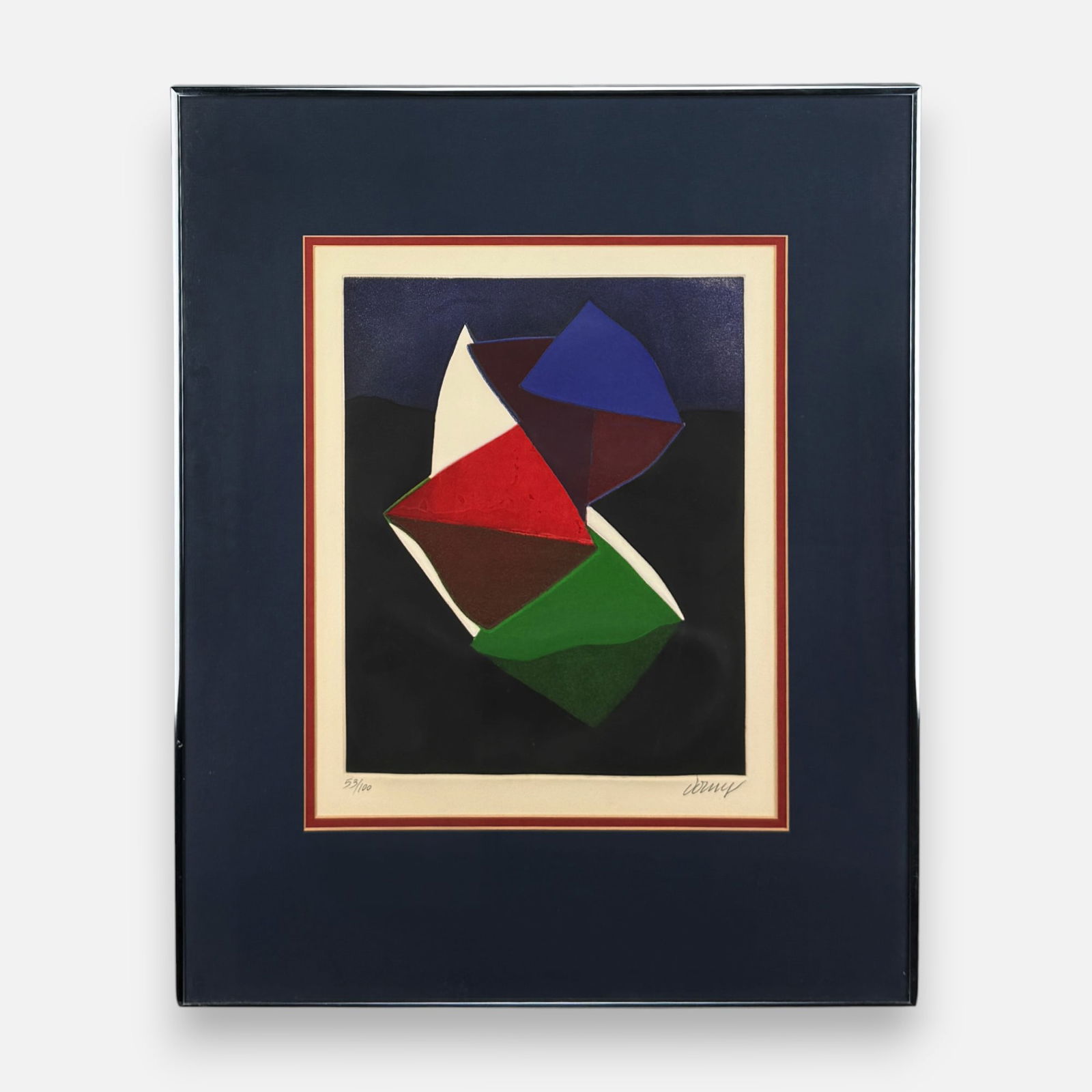 Bertrand Dorny Geometric Abstract Lithograph Framed Print (1 of 6)