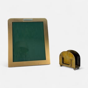 Art Deco Style Frame & Letter Holder Desk Accessories