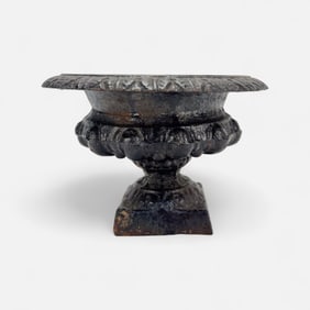 Antique 19thC Urn-Form Cast Iron Garden Planter