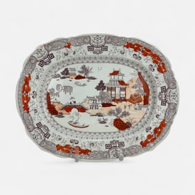 Antique Mason's Ironstone English Willow Pattern Platter