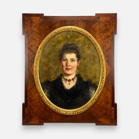 Oil on Canvas Painting of Woman Framed