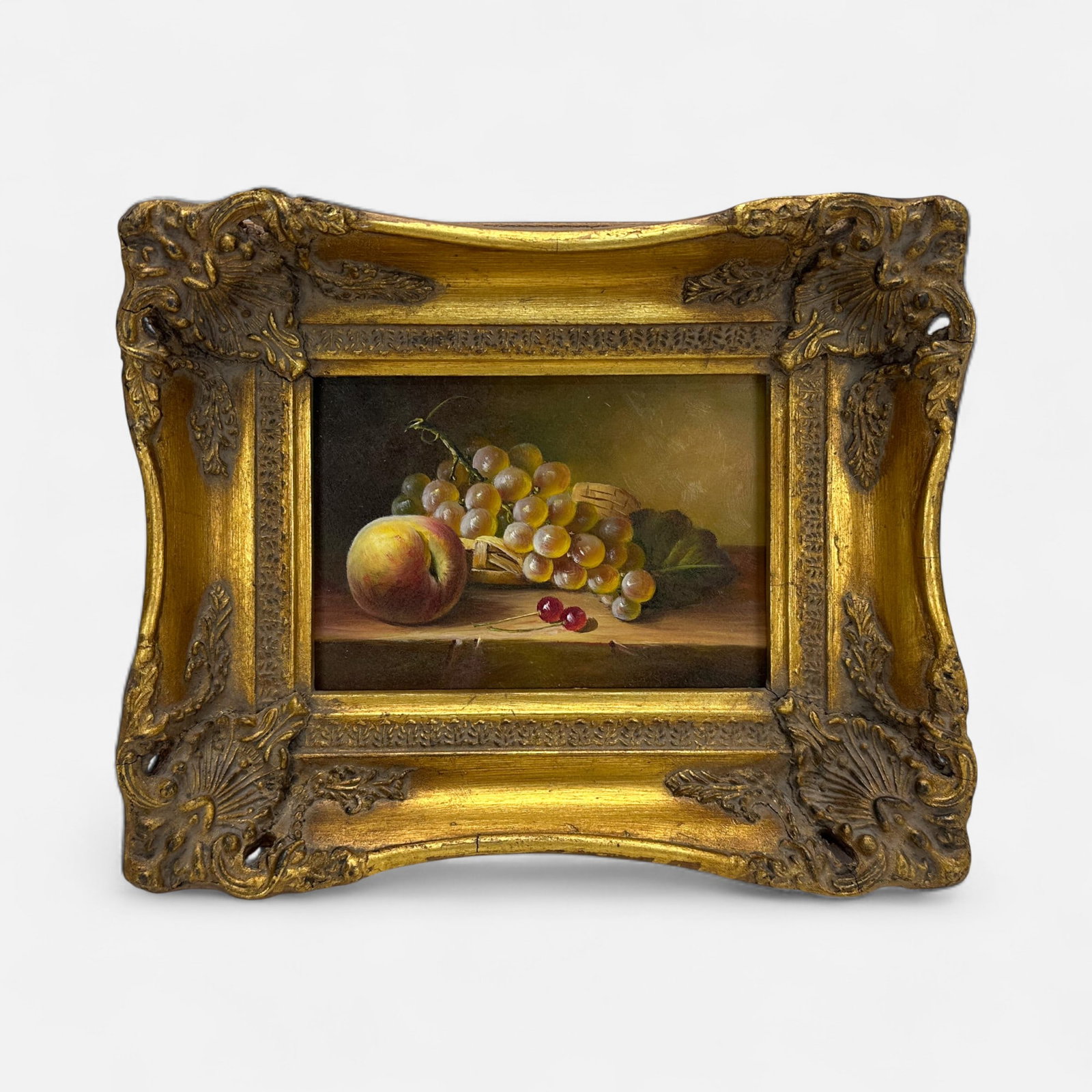 Bowl of Fruit Still Life Oil on Board Painting Framed: Apparently unsigned. Very good condition as shown. Approx. board size 5" x 7 1/4". For shipping, we highly recommend Donald Camden at UPS Store 4608. Alternatively, reach out to one of our preferred s