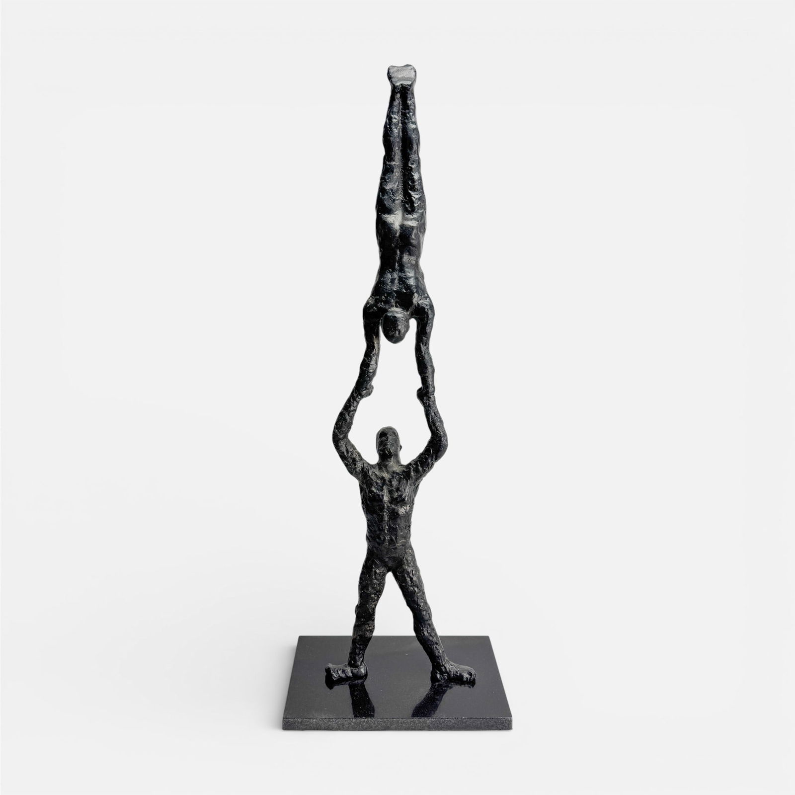 Good MCM Brutalist Bronze Acrobats Sculpture Group (1 of 5)