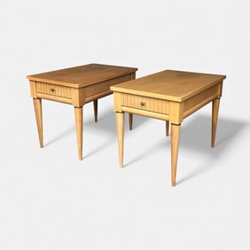 Pair Mersman Mid Century Modern 1-Drawer Stands #8067