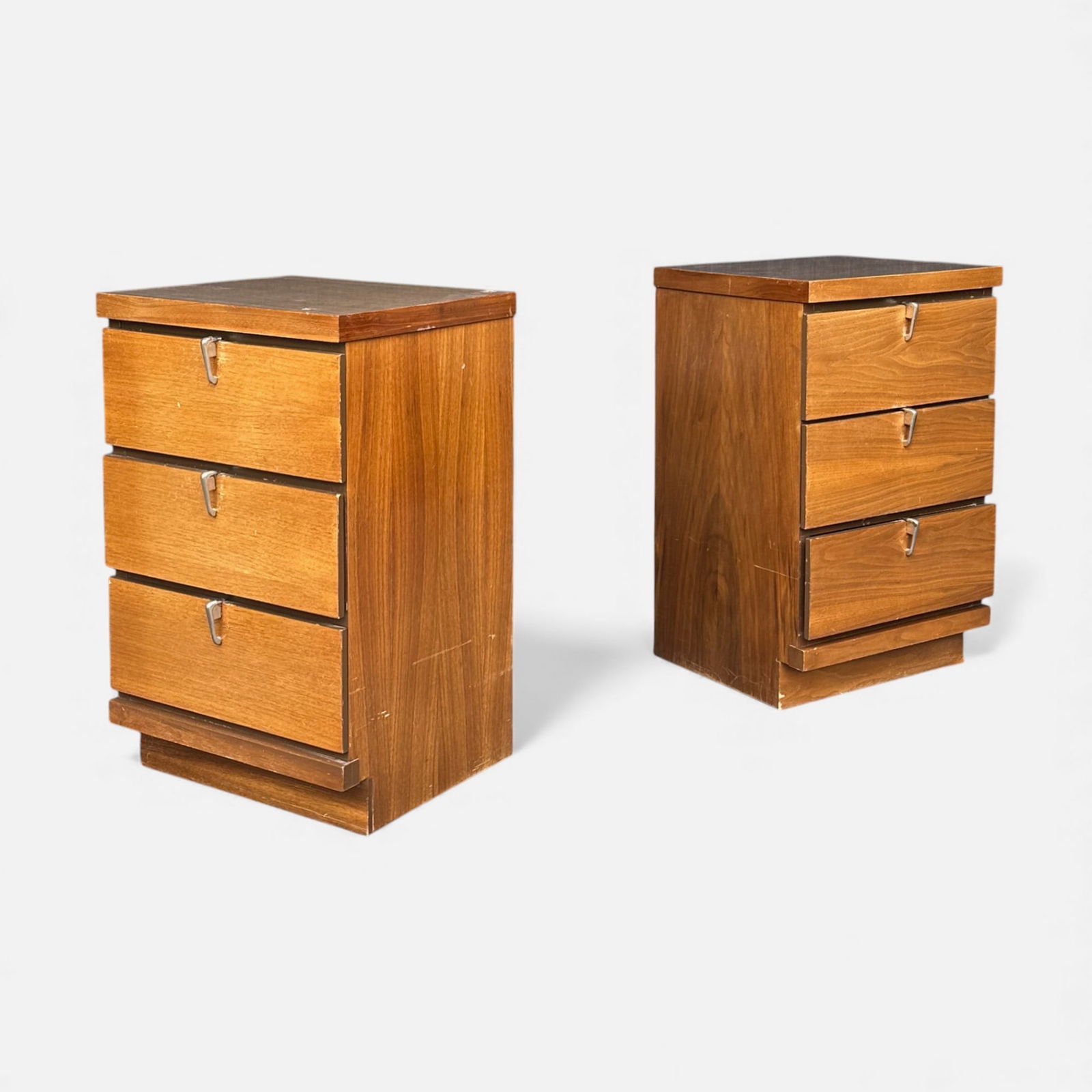 Pair Johnson Carper Mid Century Modern MCM 3-Drawer End Tables/Stands (1 of 11)