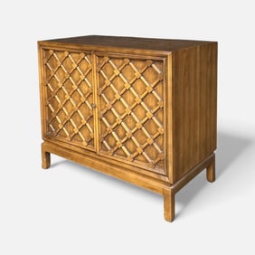 Mid-Century Modern Drexel Heritage Lattice "Collage" Cabinet