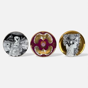 Three Contemporary Endre Szasz Porcelain Decorated Cabinet Plates