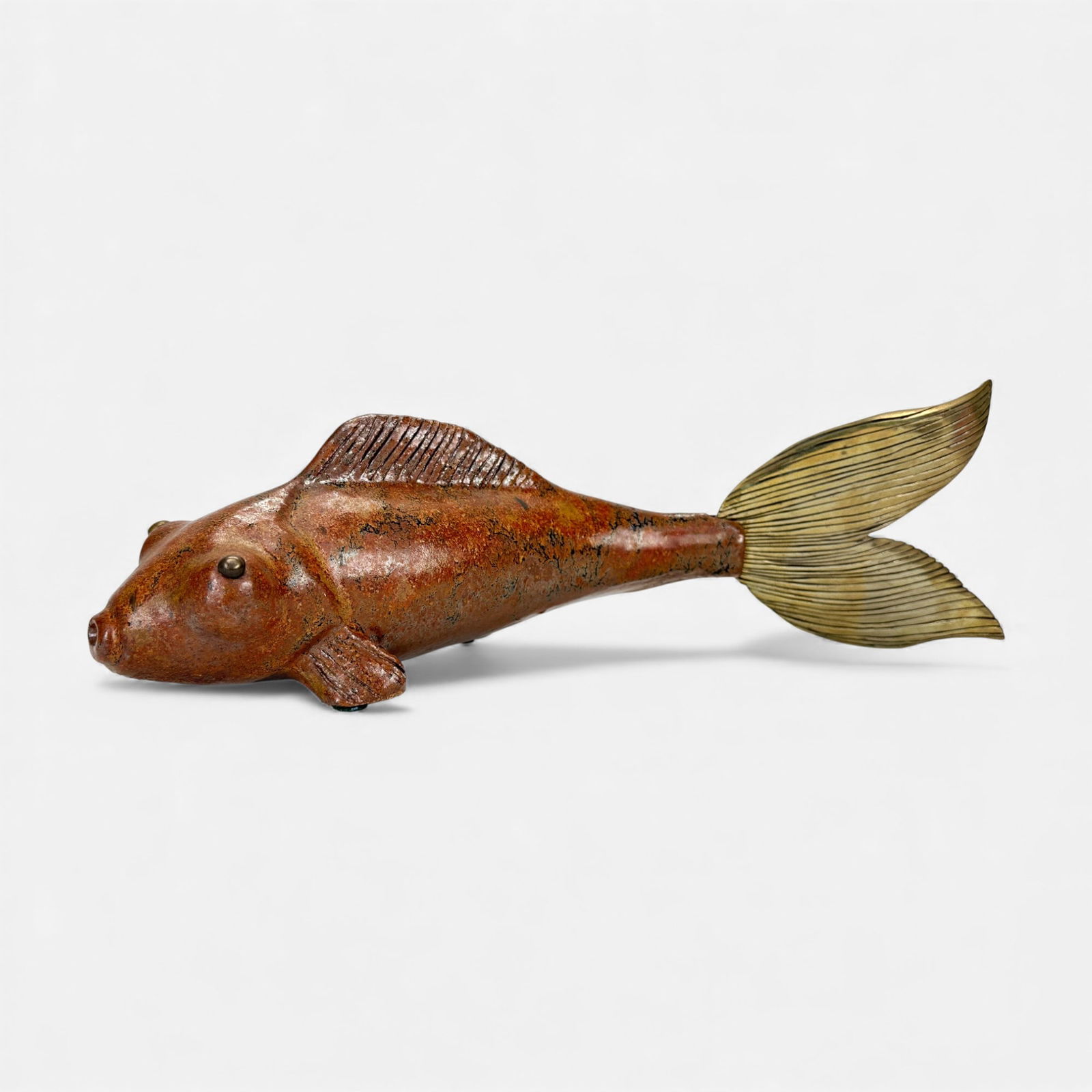 Contemporary Art Pottery & Bronze Fish Sculpture (1 of 6)