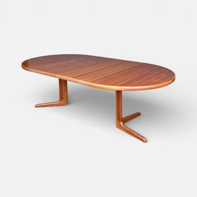 Skovby Mid Century Danish Modern Teak Extending Dining Table w/Two Leaves