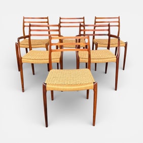 Set of Six Niels Moller for J.L. Moller MCM Danish Modern Dining Chairs
