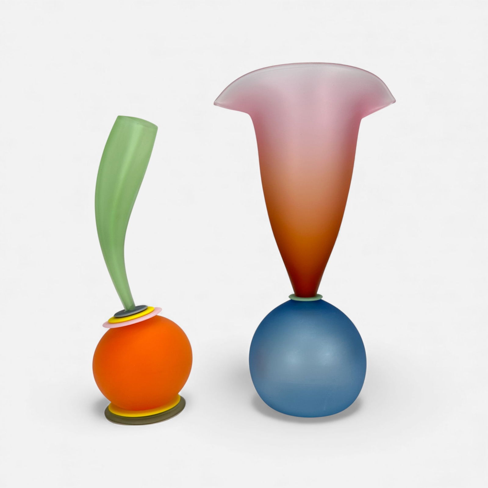 Two Stephan Cox Memphis Style Studio Art Glass Vases (1 of 8)