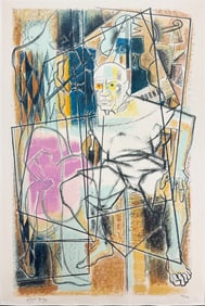 Edouard-Georges Mac-Avoy "Picasso" Lithograph Large Framed Print