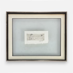 Artist Signed Print of an Artist Painting Nude Woman Artist Proof Framed