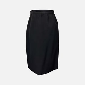 Vintage YSL Yves Saint Laurent Black Pencil Skirt