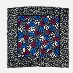 Vintage YSL Yves Saint Laurent Leopard Print Wool Scarf