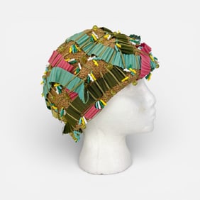 Rare 1960s Christian Dior Beaded Cloche Hat