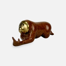 Loet Vanderveen Orangutan/Monkey Limited Edition Bronze Animal Sculpture