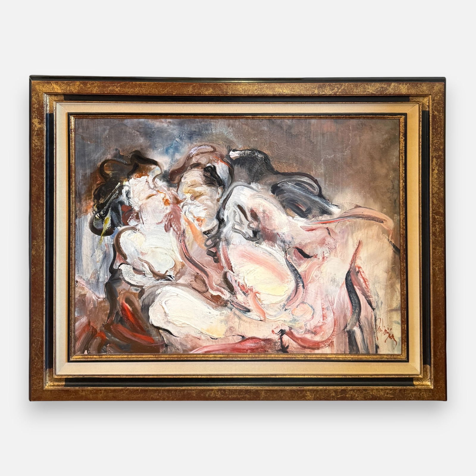 Gerard Pamboujian "Evocations Erotiques" Oil on Canvas Framed Painting (1 of 5)