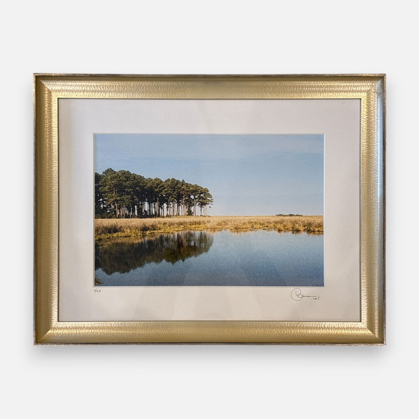 Artist Signed 2004 Limited Edition Waterscape Print Framed (1 of 4)