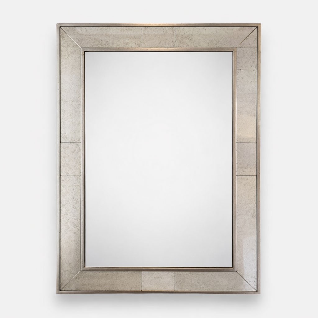 John Richard "Callista" Large Glass Wall Mirror: Very good condition.For shipping, we highly recommend Donald Camden at UPS Store 4608. Alternatively, reach out to one of our preferred shippers listed at the link below or elect for LiveShipping in t