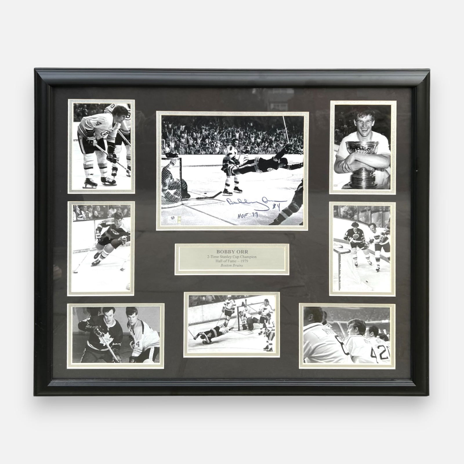 Bobby Orr Autograph 1979 Hall of Fame Photographs Framed w/COA (1 of 6)