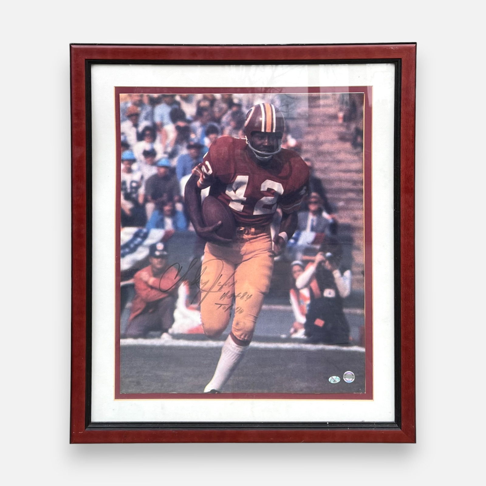 Charley Taylor Autographed Washington Redskins Photograph Framed (1 of 6)