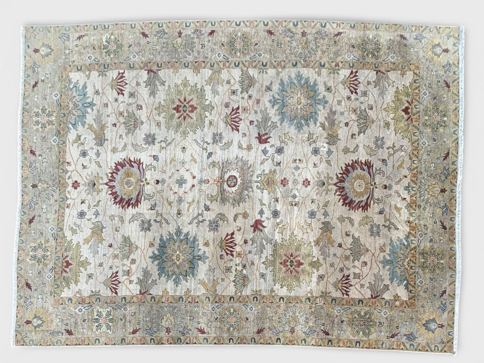 13' 7" x 10' 1" Arts & Crafts Stickley Style Mission Handwoven Cotton and Wool Blend Area Carpet: See lot 91, same pattern, different sizeFor shipping, we highly recommend Donald Camden at UPS Store 4608. Alternatively, reach out to one of our preferred shippers listed at the link below or elect f