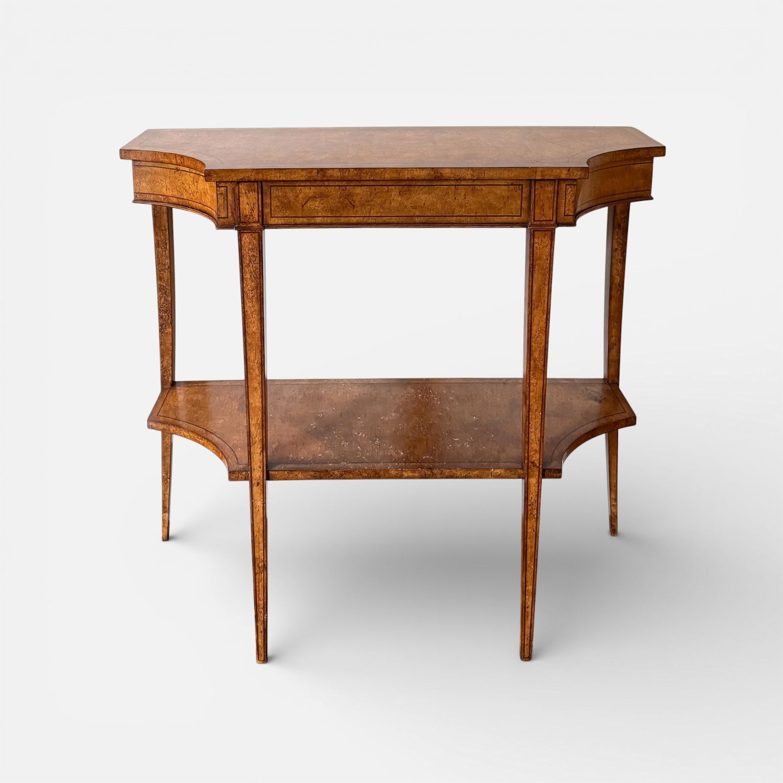 Contemporary Biedermeier Style Burl Wood Console Table (1 of 3)