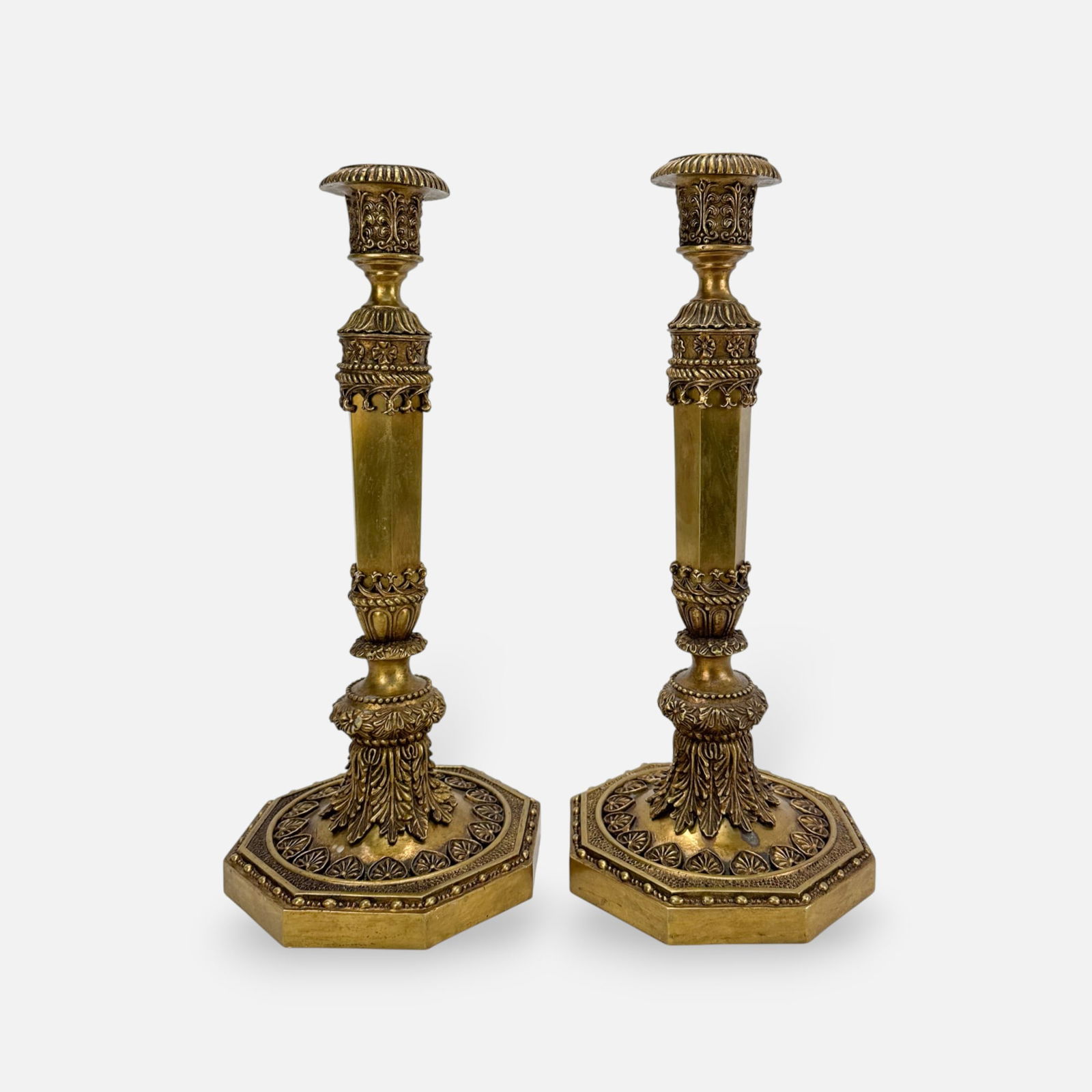 Pair United Wilson Baroque Brass Candlesticks (1 of 7)