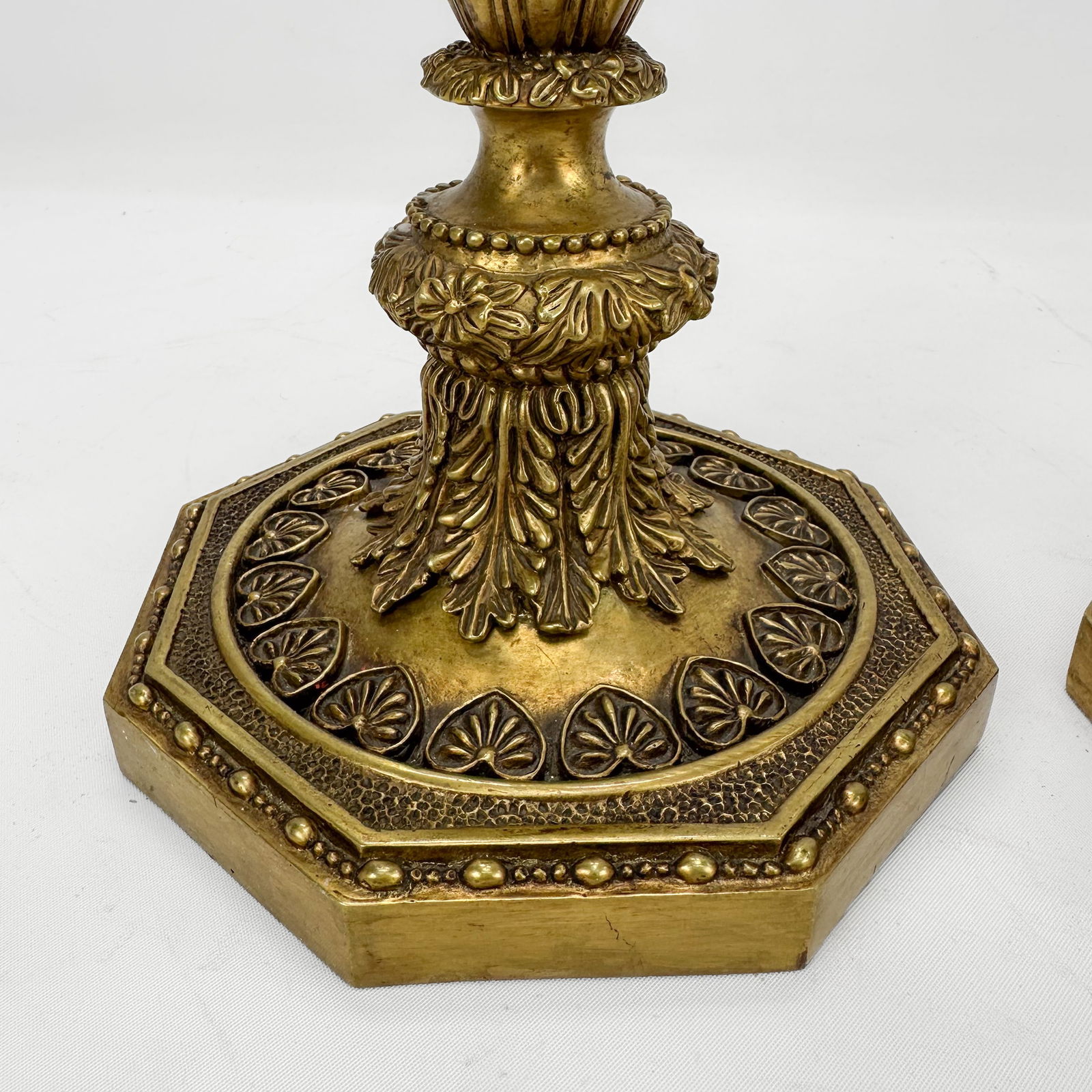 Pair United Wilson Baroque Brass Candlesticks - 4