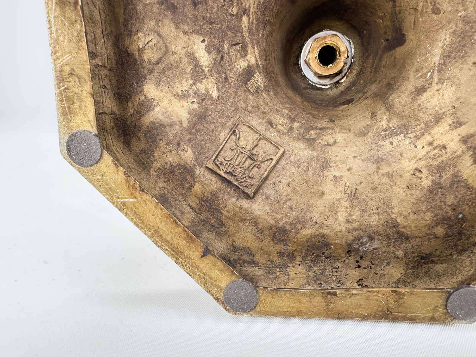 Pair United Wilson Baroque Brass Candlesticks - 7