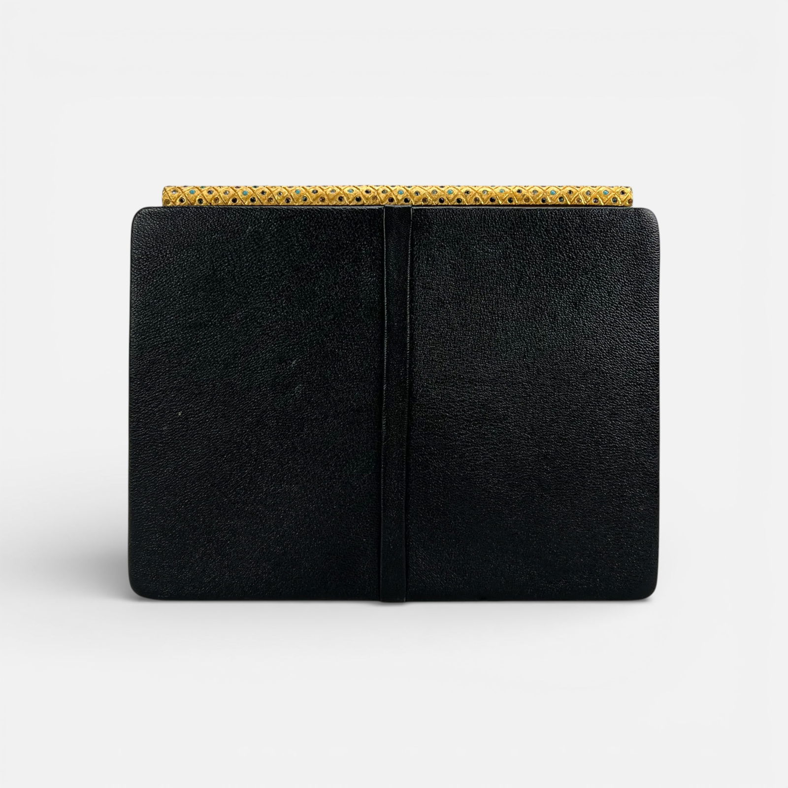 Vintage 1950s Jerry Moss Holiday Classic MCM Gemstone Handbag: Ca. last half 20thC. No rips or repairs. The green interior is also in excellent condition. Please have a look at the last lots of this auction to bid on our evening gowns and dresses.For shipping, we