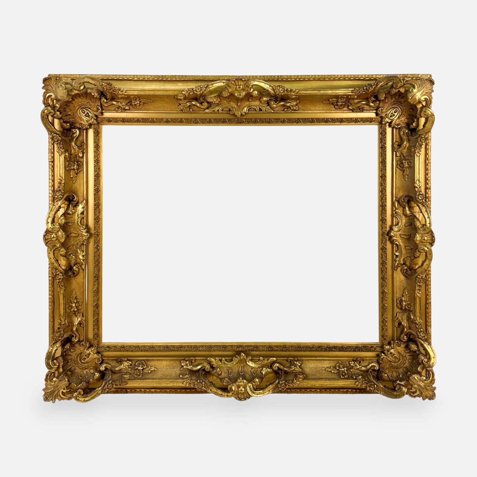 Antique French Baroque Gilt Gesso on Wood Painting Picture Frame #2 (1 of 9)