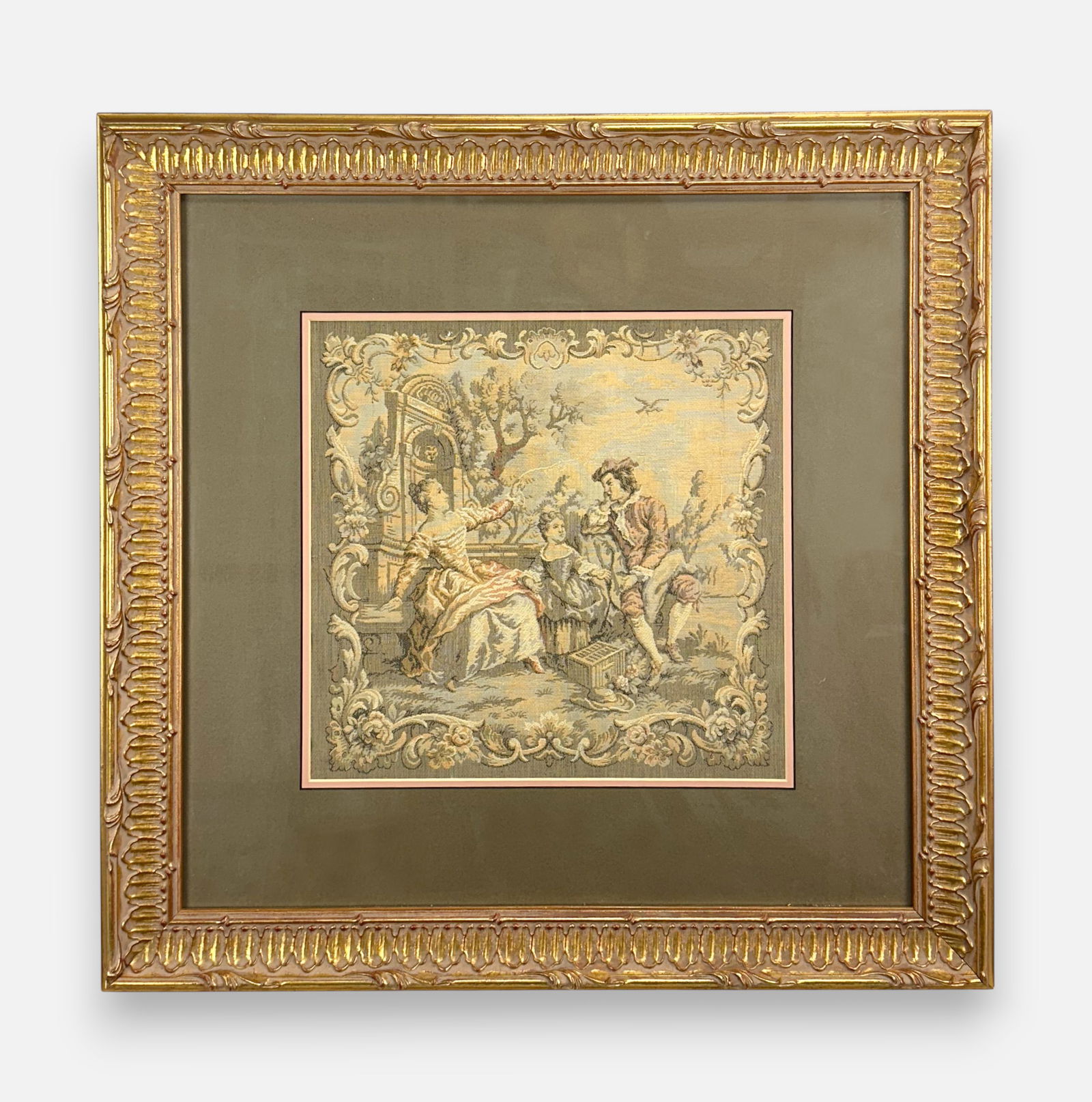 French Aubusson Style Tapestry Framed Textile (1 of 5)