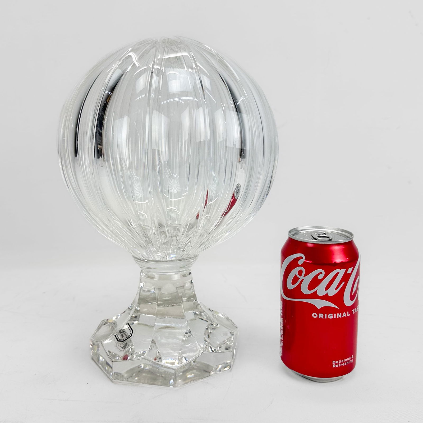 Contemporary Italian Lead Crystal Newel Post Art Glass Finial #2 - 2