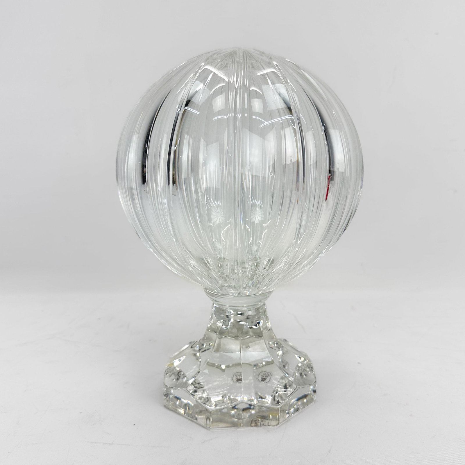 Contemporary Italian Lead Crystal Newel Post Art Glass Finial #2 - 3