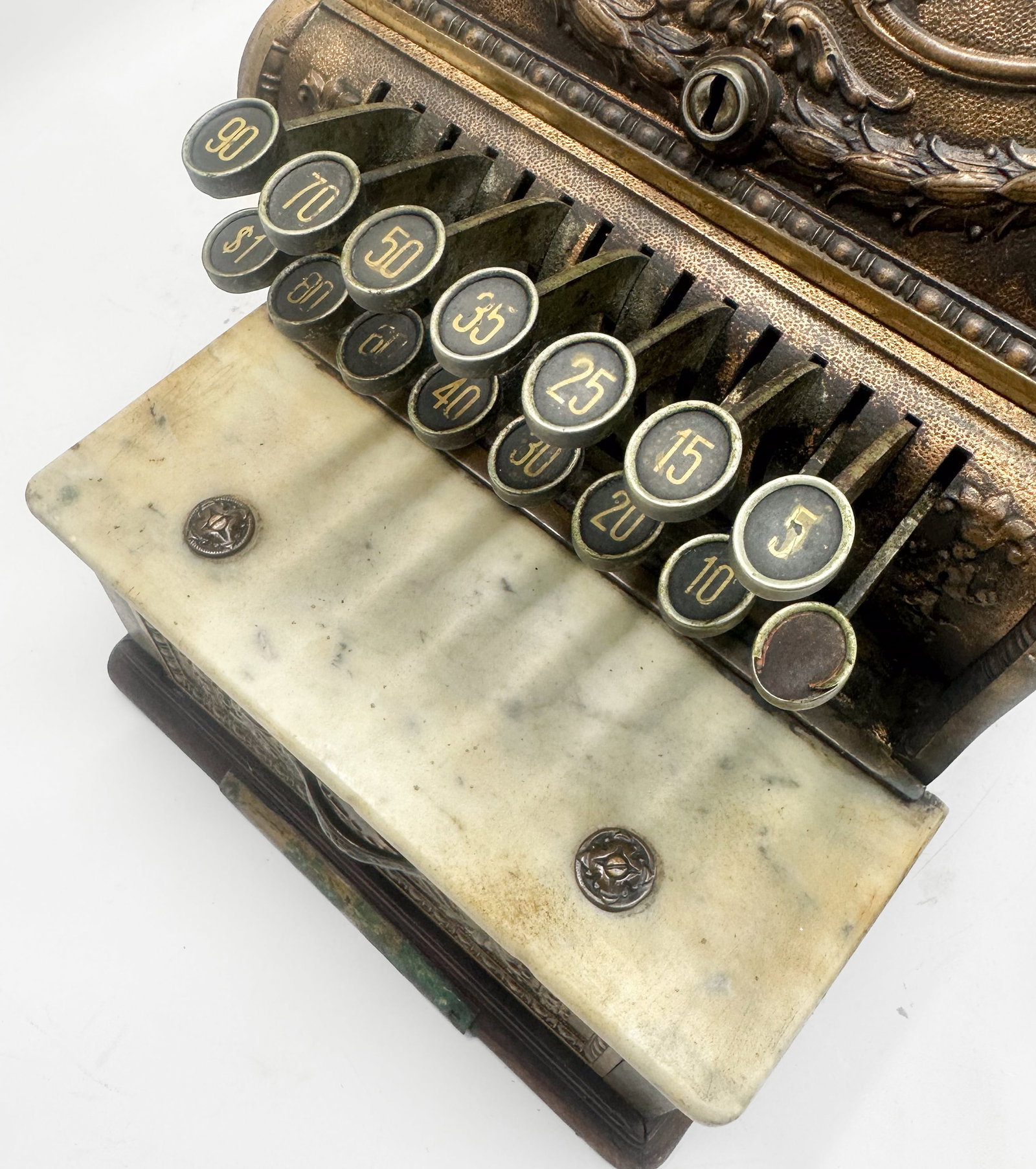 Antique 1913 Model 13 Brass National Cash Register - 11