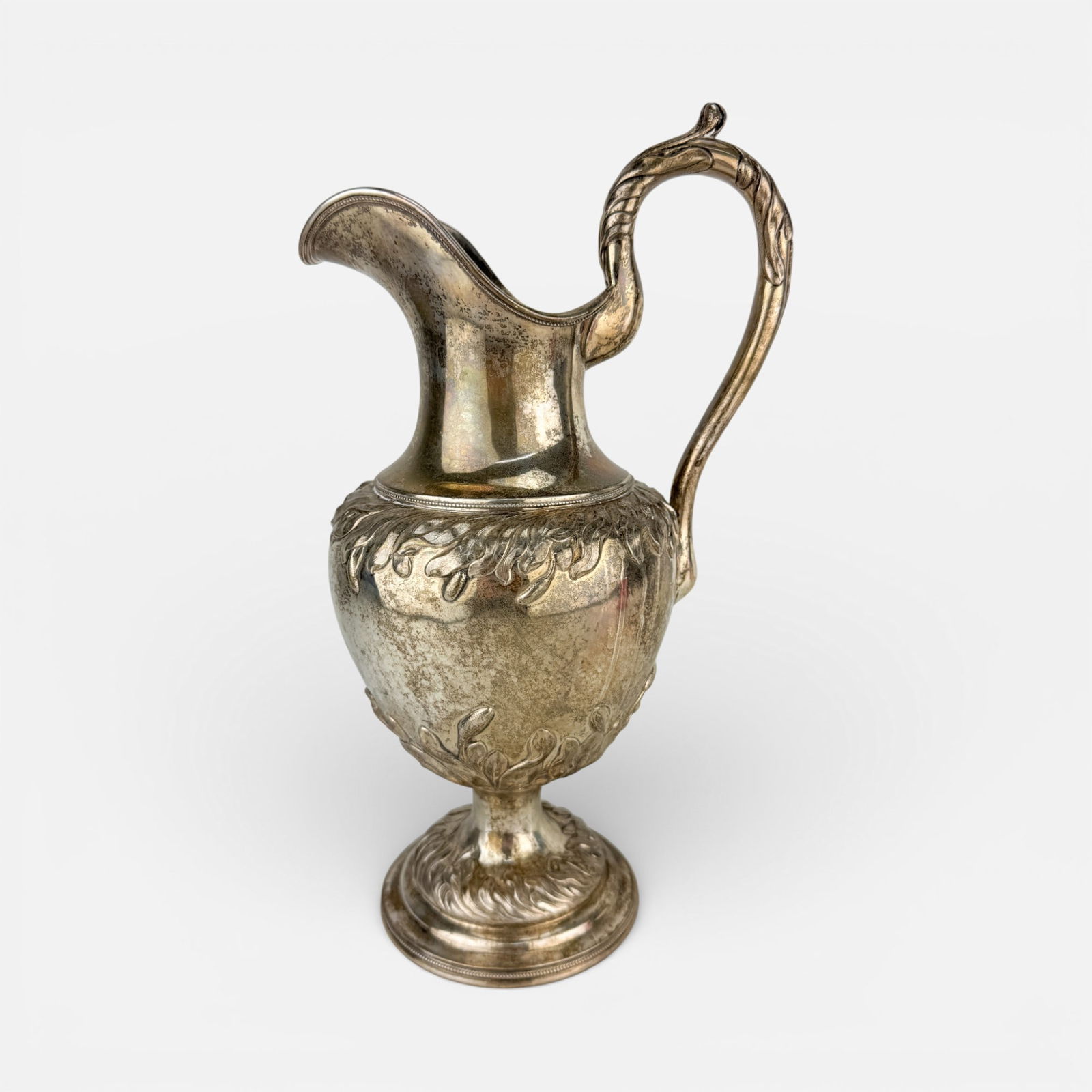 Antique 19thC Jones, Ball & Poor American Pure Coin Silver Boston Ewer w/Chased Design (1 of 12)