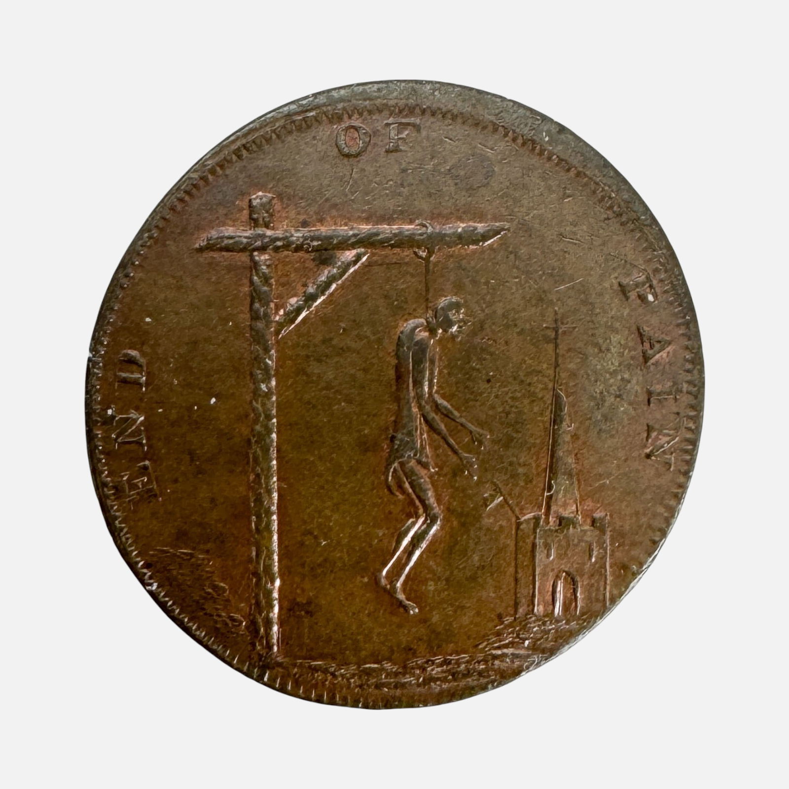 Antique 18thC "The End of Pain" Thomas Paine Half Penny "Condor" Copper Token Graded: Ca. 1790-1794. For shipping, we highly recommend Donald Camden at UPS Store 4608. Alternatively, reach out to one of our preferred shippers listed at the link below or elect for LiveShipping in the ch
