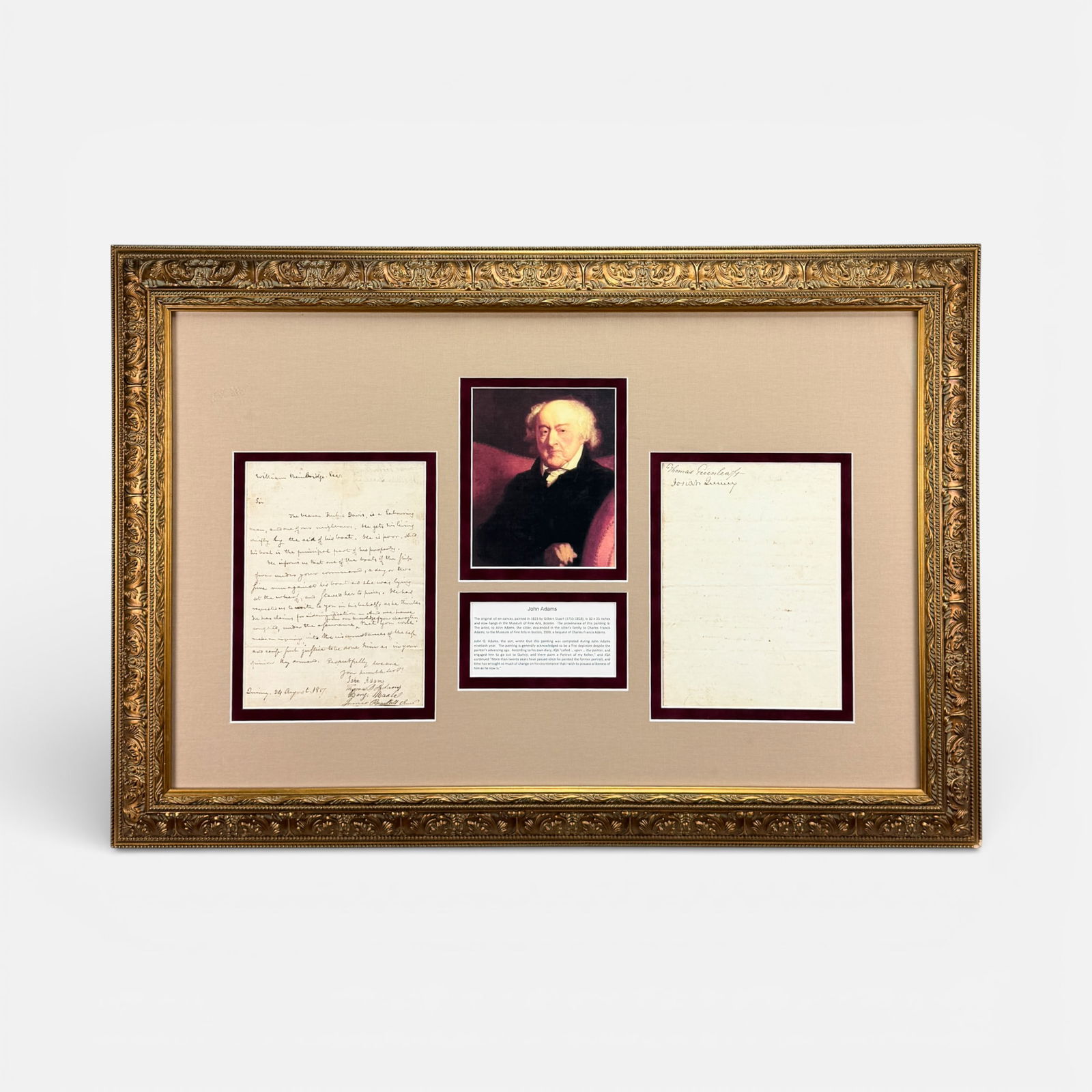 John Adams 1817 Correspondence to Commodore William Bainbridge Framed Signature Autograph (1 of 13)