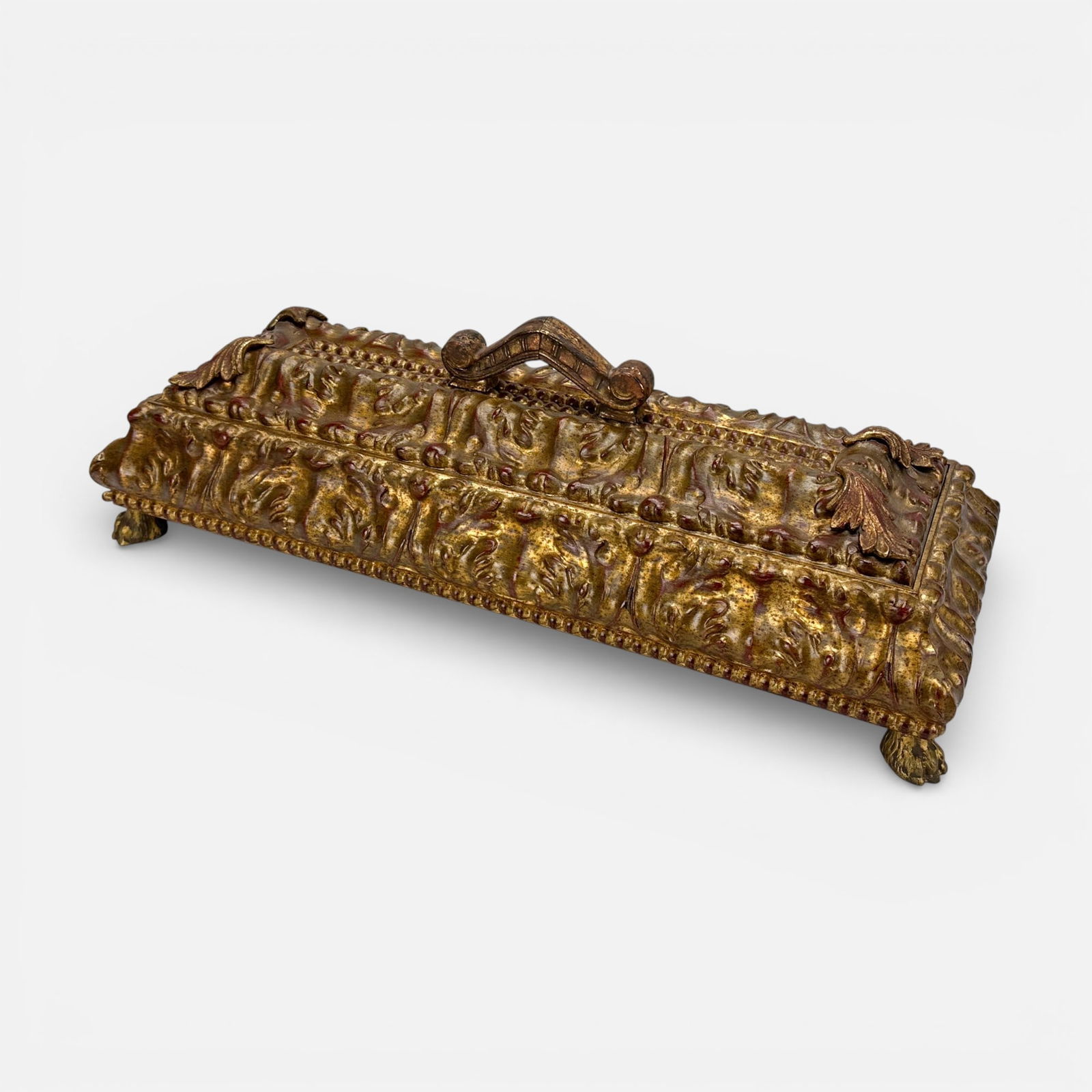 Molded Gilt Resin Italian Style Baroque Dresser Box (1 of 7)