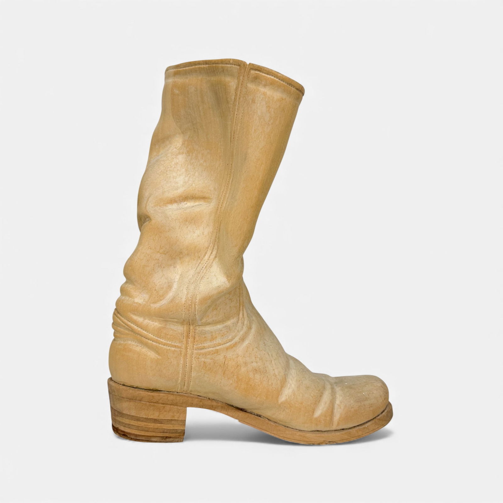 Ermenegildo Pannocchia Carved Wood Boot Italian Realism Sculpture (1 of 7)