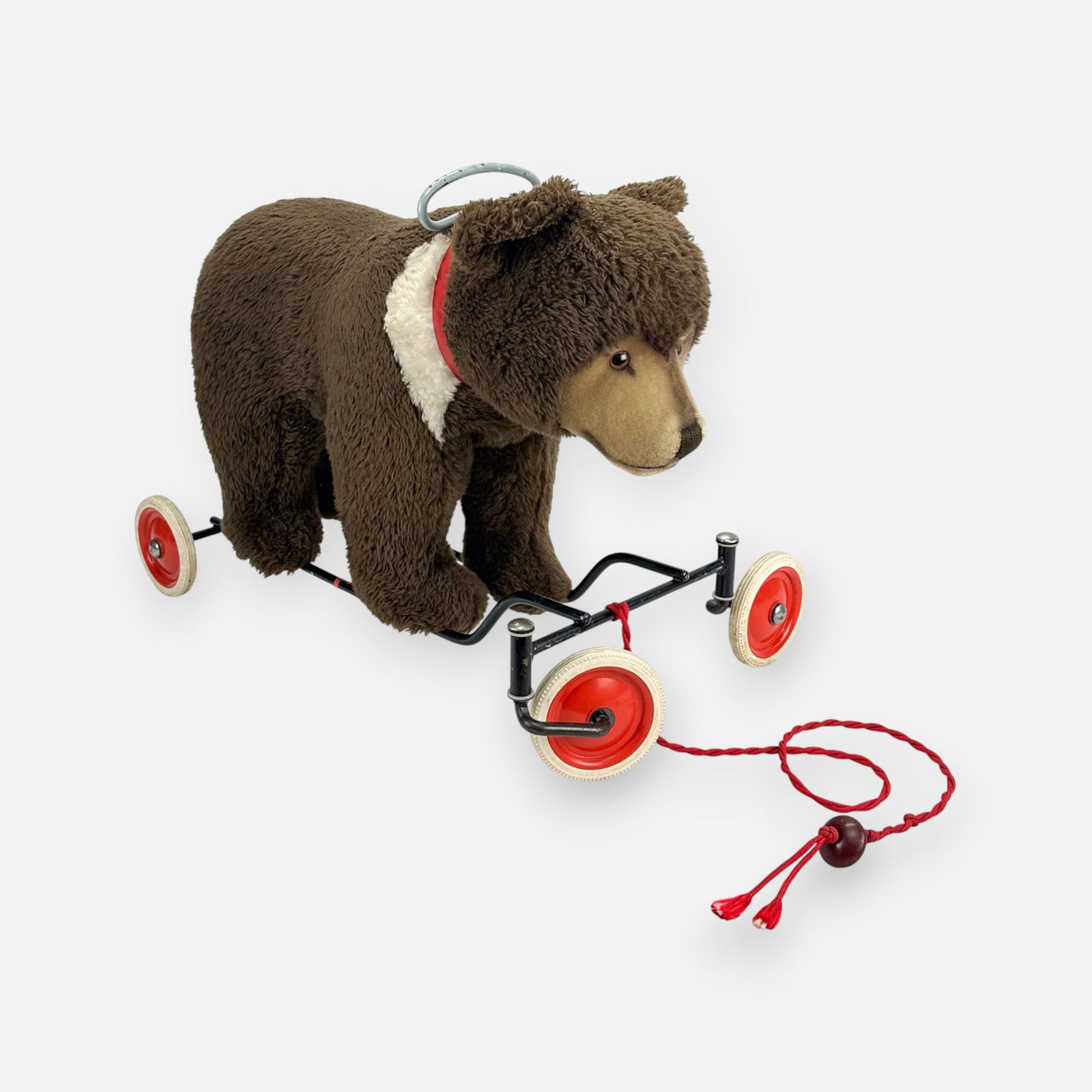 Mid 20th Steiff Riding Bear w/Original Tag and Wheels Stuffed Animal German Pull Toy (1 of 6)