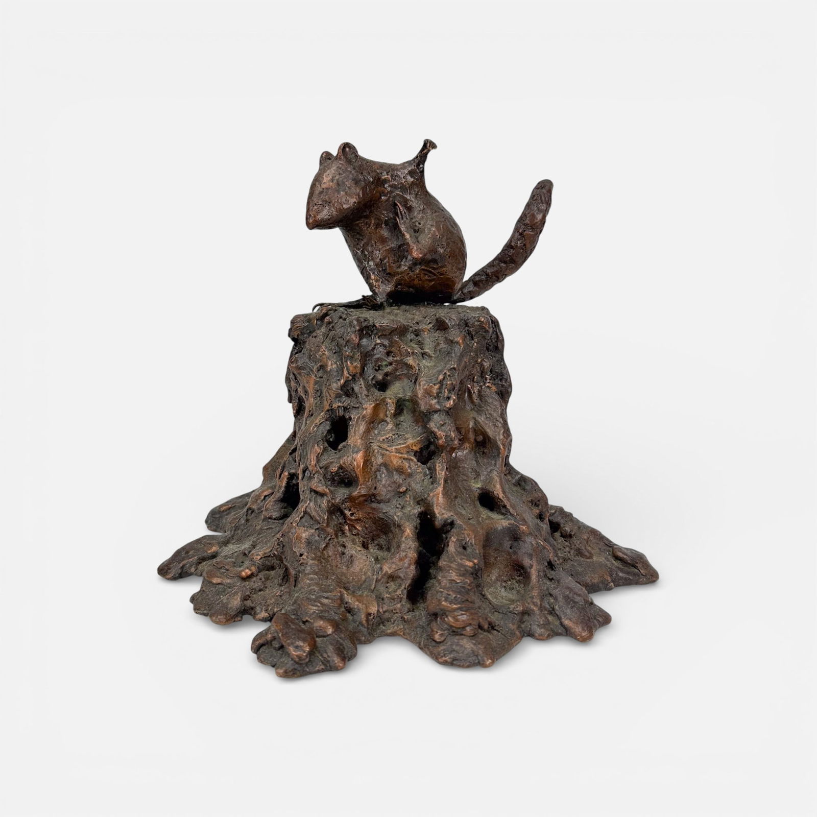 James K. Cook Rat on a Stump 1984 Brutalist Bronze Sculpture: James K. Cook (American, 20thC), signed and dated 1984 as shown.For shipping, we highly recommend Donald Camden at UPS Store 4608. Alternatively, reach out to one of our preferred shippers listed at t