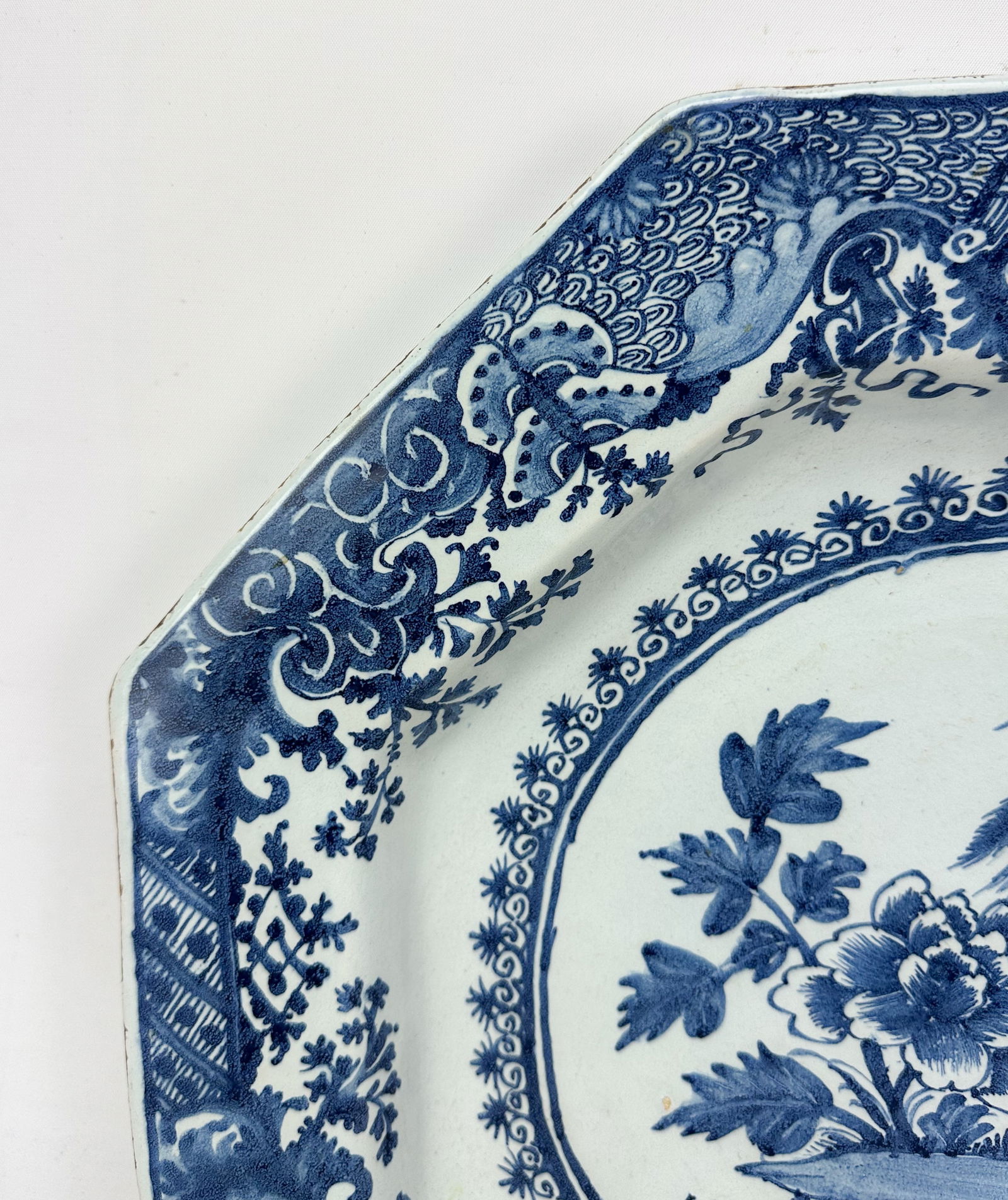 Antique Dutch Delftware Ceramic Serving Platter - 4