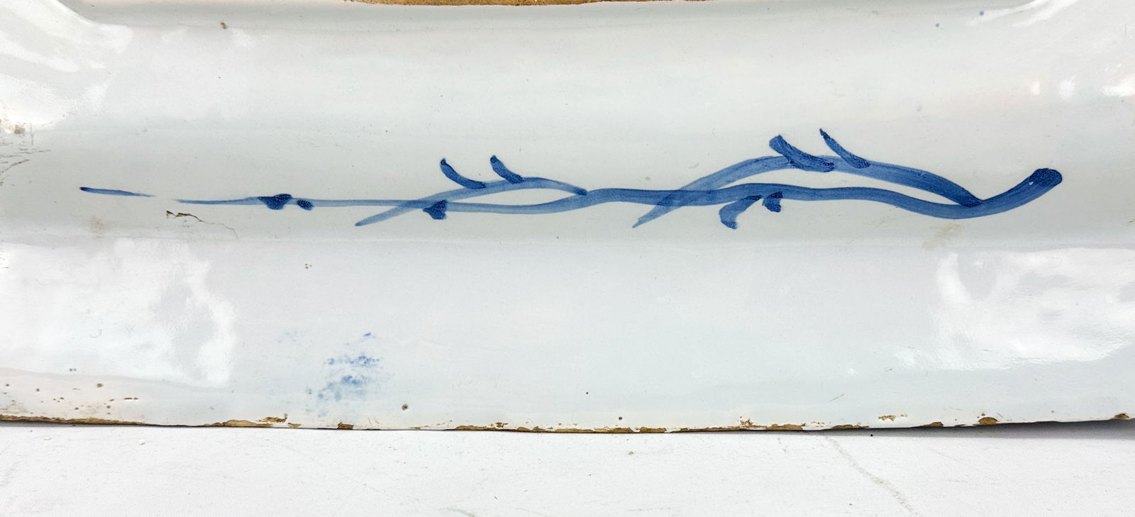Antique Dutch Delftware Ceramic Serving Platter - 8