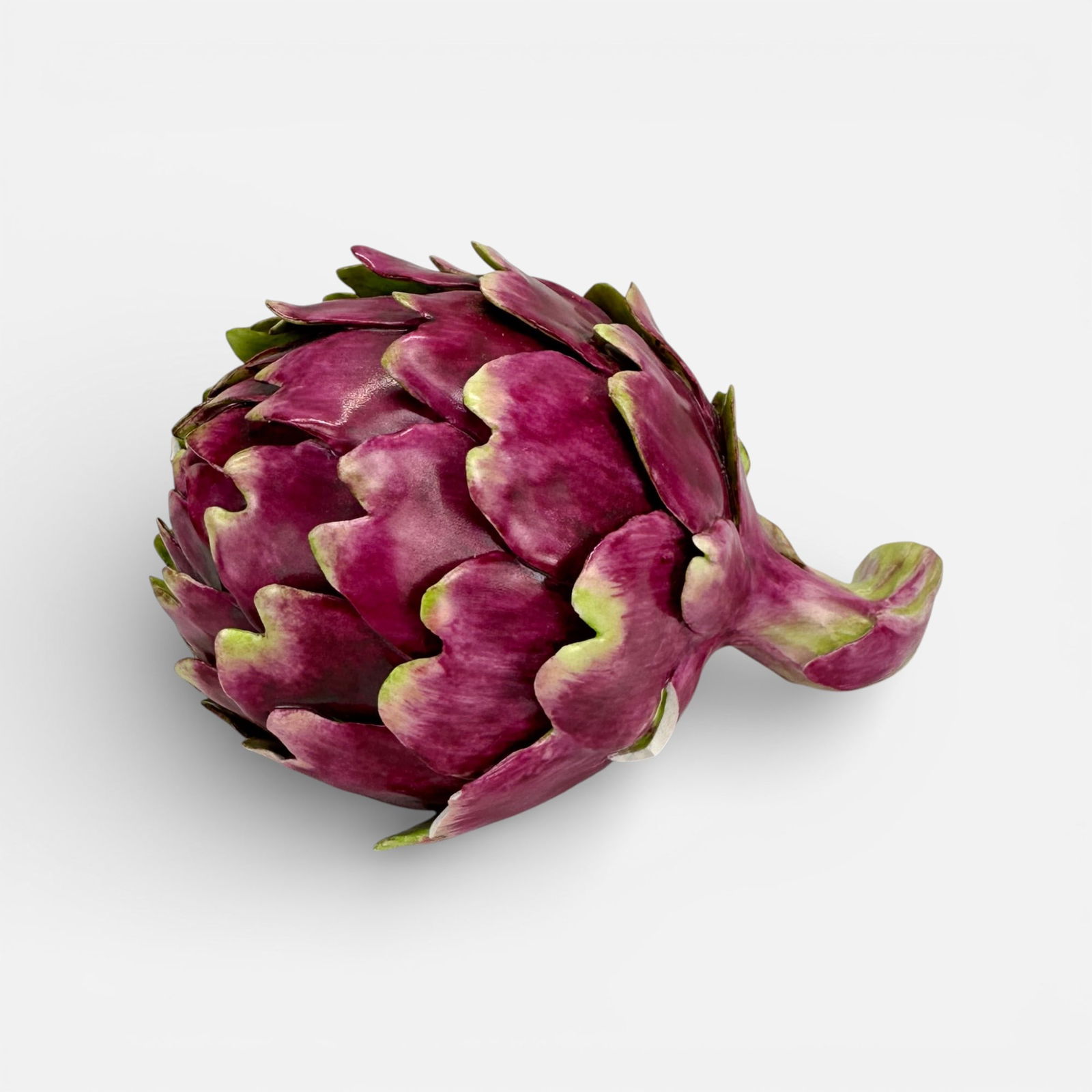 Katherine Houston Realistic Ceramic Vegetable Purple Artichoke Sculpture: Katherine Houston (American, Contemporary), signed as shown. See breaks.For shipping, we highly recommend Donald Camden at UPS Store 4608. Alternatively, reach out to one of our preferred shippers lis